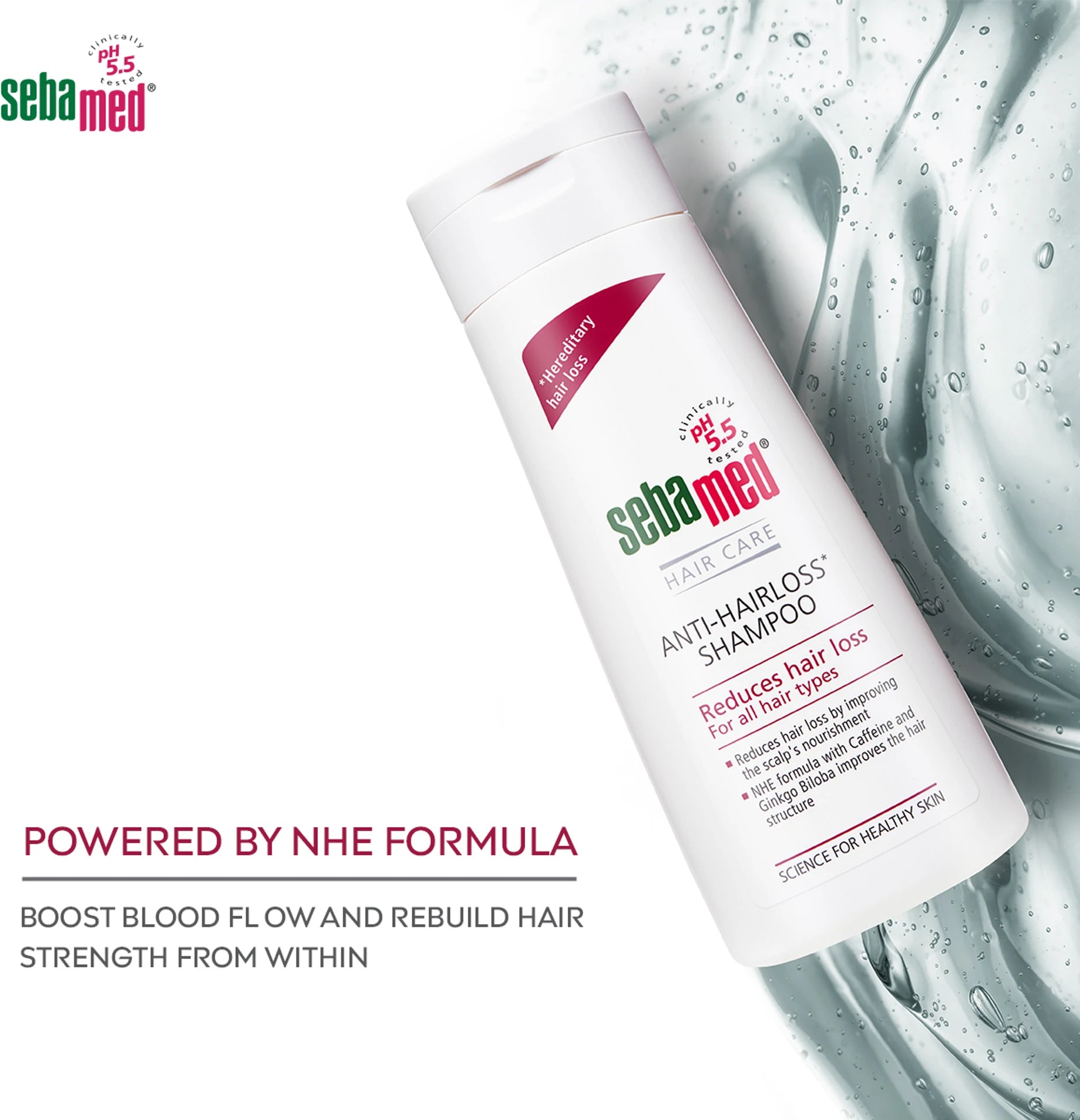 Sebamed Anti-Hairloss Shampoo | pH 5.5 | Reduces Hair Loss | 200ml