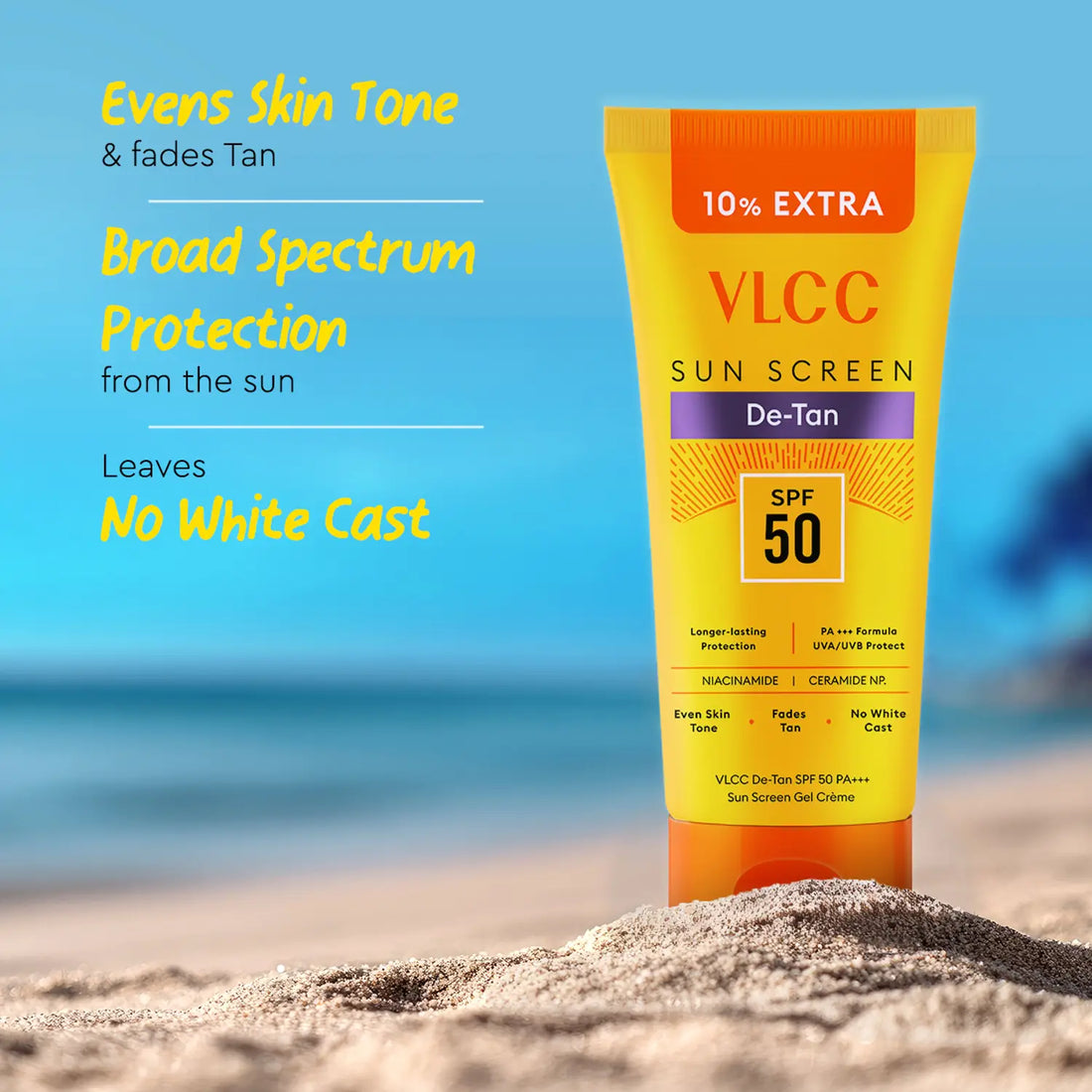 VLCC De Tan SPF 50 PA+++ Sunscreen Gel Cream - 100 g