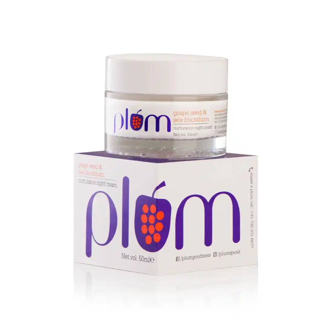 Plum Grape Seed & Sea Buckthorn Nurturance Night Cream – 50 ml