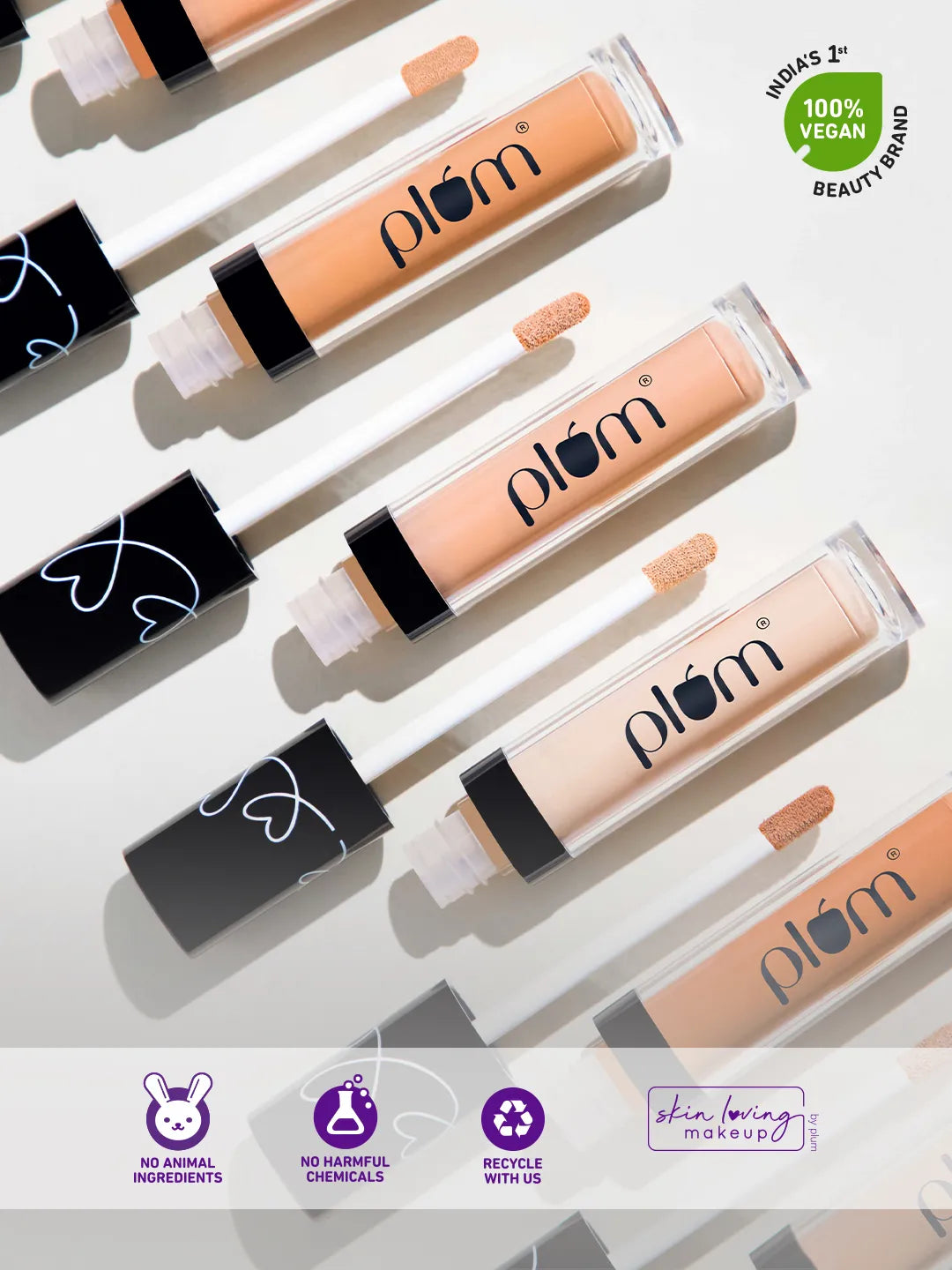 Plum Soft Blend Liquid Concealer | With Hyaluronic Acid | Matte Finish | High Coverage | 100% Vegan & Cruelty-Free |