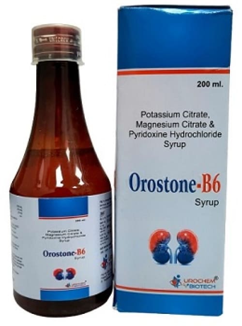 Potassium Citrate 1100 mg and Magnesium Citrate 375 mg and Pyridoxine Hydrochloride 20mg Syrup per 5ml