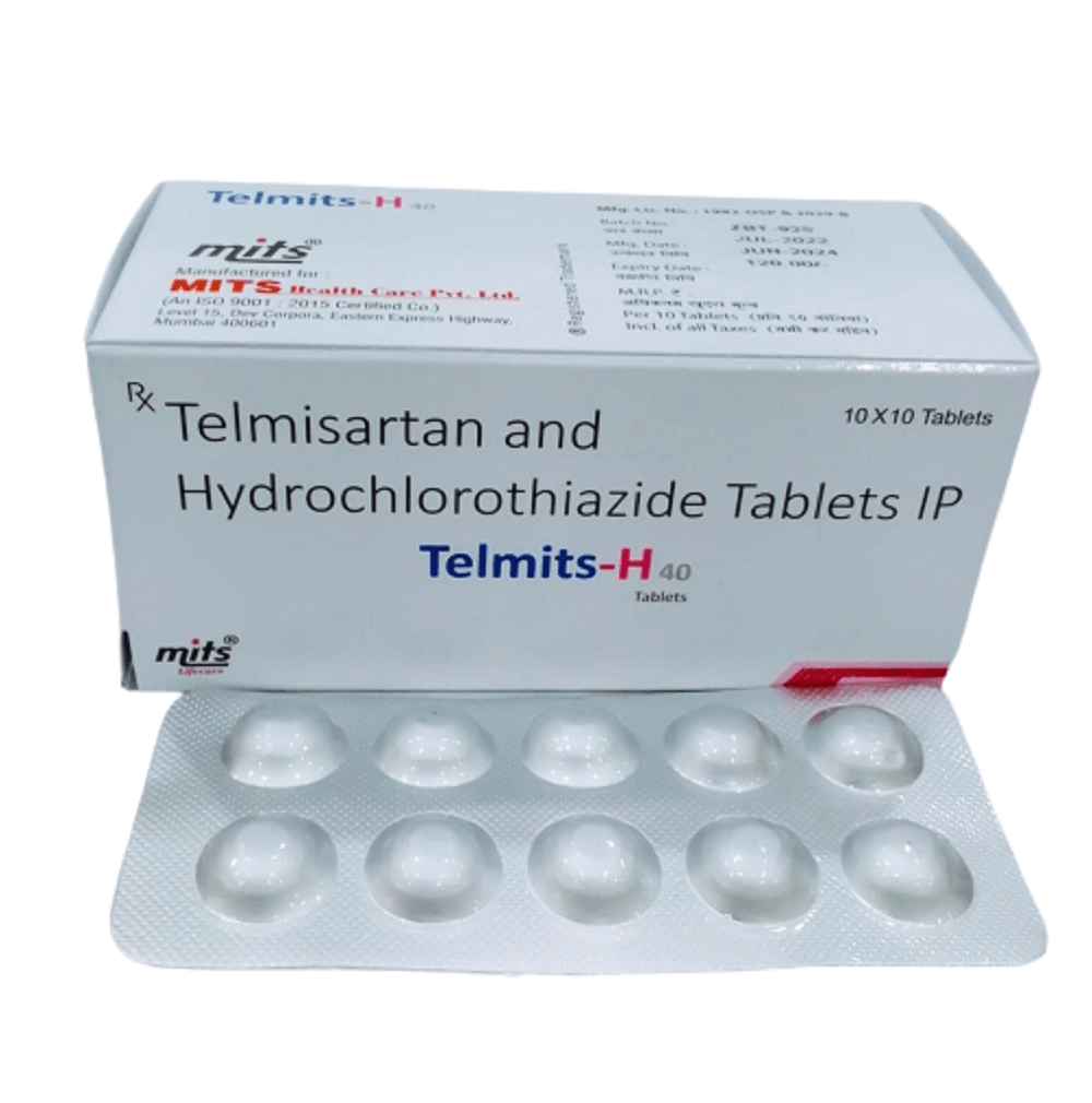 Telmisartan 40mg and Hydrochlorothiazide 12.5mg Tablets IP