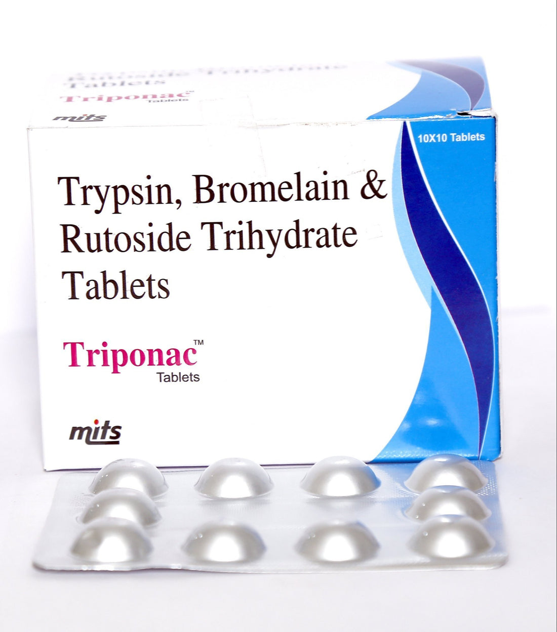 Trypsin 48mg, Bromelain 90mg and Rutoside Trihydrate 100mg Tablets