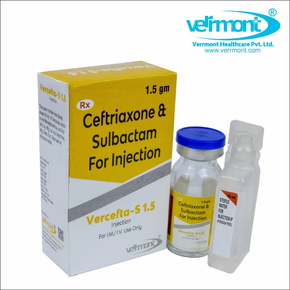 Ceftriaxone 1g and Sulbactam 500mg Injection