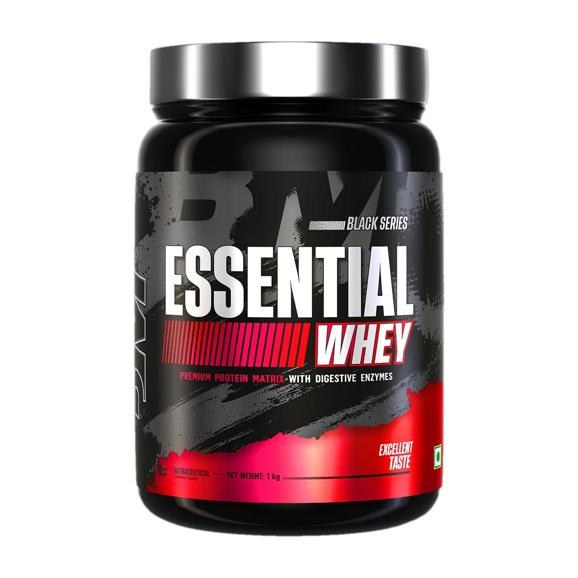 BIGMUSCLES NUTRITION Essential Whey Protein Powder | Whey Protein with Digestive Enzymes | 3rd Party Lab Tested | Rich Chocolate | 1kg | Premium Whey Protein Supplement