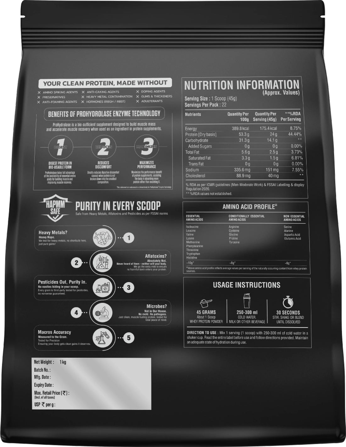 BIGMUSCLES NUTRITION Impact Whey Protein | Whey Protein Isolate + Concentrate | ProHydrolase® Technology | Belgian Chocolate | 1kg | Premium Whey Protein Supplement