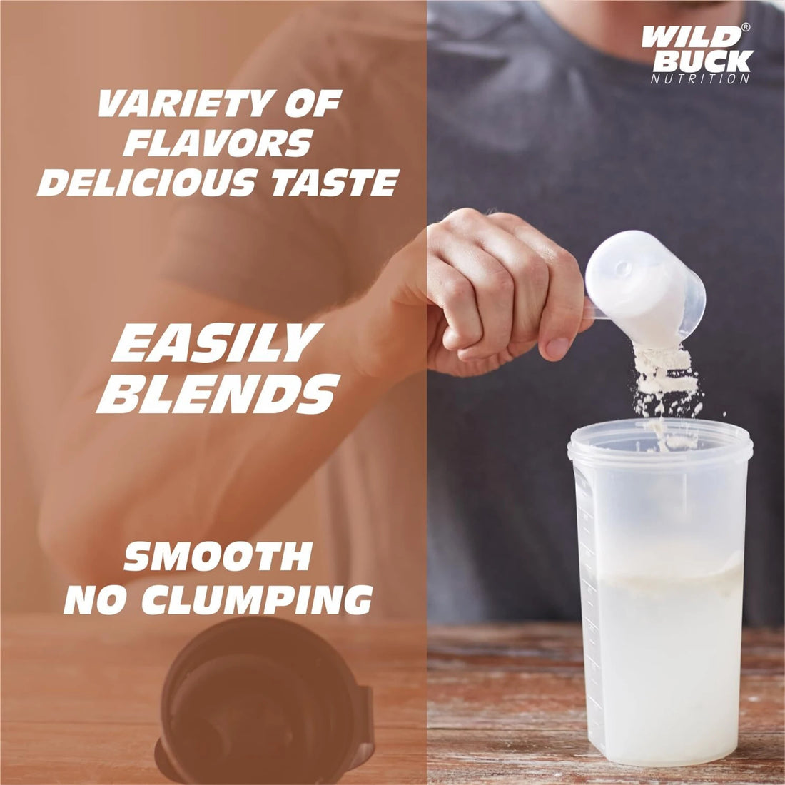 WILD BUCK Premier Whey Protein | High Protein, Amino Acids & Digestive Enzymes | 1kg | Caffe Mocha, Caramel Chocolate & Strawberry Mango