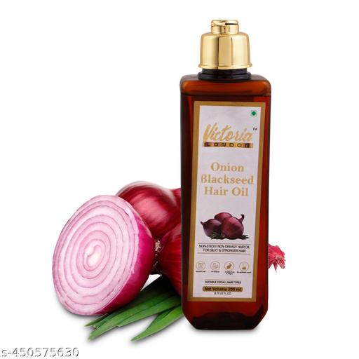 Victoria London Onion Blackseed Hair Oil| Promotes Hair Growth & Reduces Hair Fall | Strengthens Roots & Nourishes Scalp | Paraben-Free & Infused with Natural Ingredients
