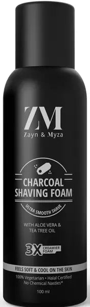 Zayn & Myza_charcoal Shaving Foam 100 Ml
