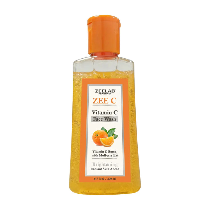 ZEELAB Zee C Vitamin C Face Wash 200ml | Brightening & Glow Face Cleanser | Daily Facial Cleanser