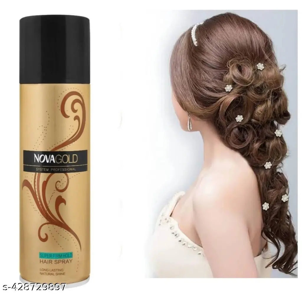 ClubBeauty Nova Gold System Professional Hair Setting Spray - Super Firm Hold Spray- 420ml